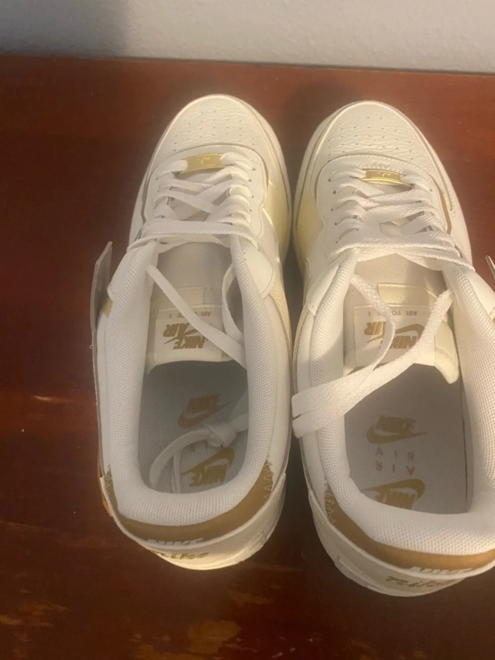Nike Low-Top Sneakers — Cream & White AF1 Shadow Nike Air Force 1